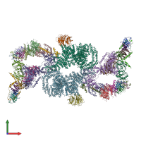 PDB entry 7uxh coloured by chain, front view.