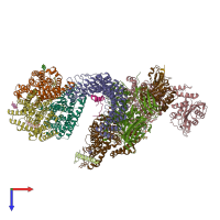 PDB entry 7v0k coloured by chain, top view.