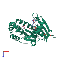 PDB entry 7v1c coloured by chain, top view.