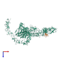 PDB entry 7v1n coloured by chain, top view.