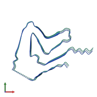 PDB entry 7v4a coloured by chain, front view.