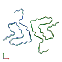 PDB entry 7v4d coloured by chain, front view.