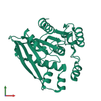 PDB entry 7v8v coloured by chain, front view.