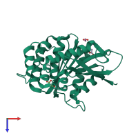 PDB entry 7v8w coloured by chain, top view.