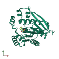 PDB entry 7v8x coloured by chain, front view.