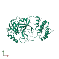 PDB entry 7vjy coloured by chain, front view.