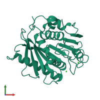 PDB entry 7vwn coloured by chain, front view.