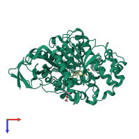 PDB entry 7w1i coloured by chain, top view.