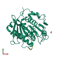 PDB entry 7w1n coloured by chain, front view.