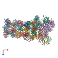 PDB entry 7w3g coloured by chain, top view.