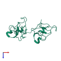 Agglutinin isolectin 1 in PDB entry 7wga, assembly 2, top view.