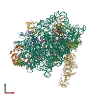 PDB entry 7wtp coloured by chain, front view.