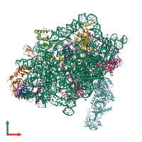 PDB entry 7wtq coloured by chain, front view.