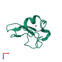 PDB entry 7wuk coloured by chain, top view.