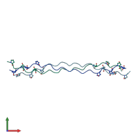 PDB entry 7wwr coloured by chain, front view.