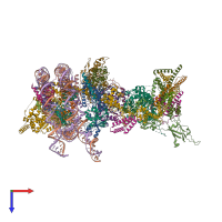 PDB entry 7y8r coloured by chain, top view.