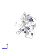 ZINC ION in PDB entry 7ynx, assembly 2, side view.