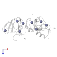 ZINC ION in PDB entry 7ynx, assembly 2, top view.