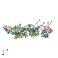 PDB entry 7z8f coloured by chain, top view.
