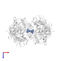 4-[(2S,3R)-3-[3,5-bis(oxidanylidene)piperazin-1-ium-1-yl]butan-2-yl]piperazin-4-ium-2,6-dione in PDB entry 7zbg, assembly 1, top view.