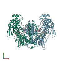 PDB entry 8a1r coloured by chain, front view.