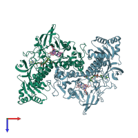 PDB entry 8a1r coloured by chain, top view.