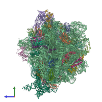 PDB entry 8a3l coloured by chain, side view.