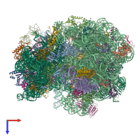 PDB entry 8a3l coloured by chain, top view.