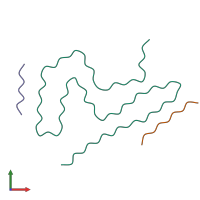 PDB entry 8a9l coloured by chain, front view.