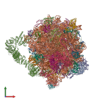 PDB entry 8agv coloured by chain, front view.