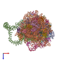 PDB entry 8agz coloured by chain, top view.