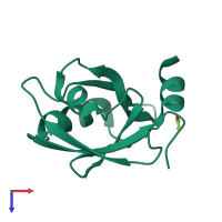 PDB entry 8ah5 coloured by chain, top view.