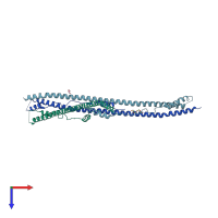 PDB entry 8amr coloured by chain, top view.
