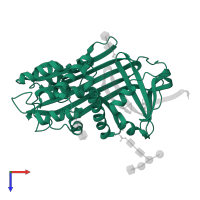 Alpha-1-antitrypsin in PDB entry 8api, assembly 1, top view.