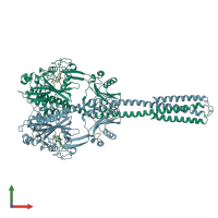 PDB entry 8avw coloured by chain, front view.