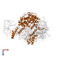 RNA-directed RNA polymerase catalytic subunit in PDB entry 8be0, assembly 1, top view.