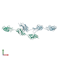 PDB entry 8bnq coloured by chain, front view.