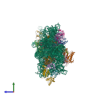 PDB entry 8byv coloured by chain, side view.