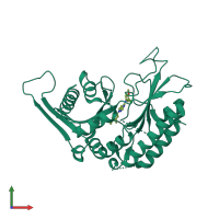 PDB entry 8c8c coloured by chain, front view.