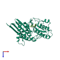 PDB entry 8c8c coloured by chain, top view.