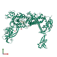 PDB entry 8c8v coloured by chain, front view.
