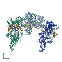 PDB entry 8cxs coloured by chain, front view.