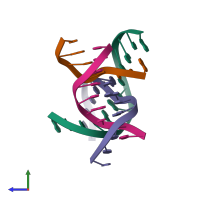 PDB entry 8d93 coloured by chain, side view.