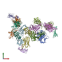 PDB entry 8d9y coloured by chain, front view.