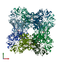 PDB entry 8dqn coloured by chain, front view.