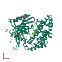 PDB entry 8e19 coloured by chain, front view.