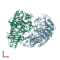 PDB entry 8e3p coloured by chain, front view.