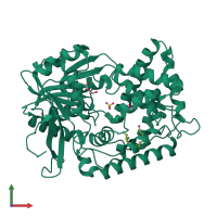 PDB entry 8e5w coloured by chain, front view.
