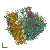 PDB entry 8eiu coloured by chain, front view.