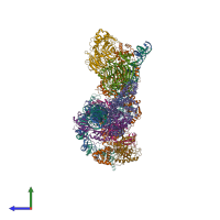 PDB entry 8ffz coloured by chain, side view.